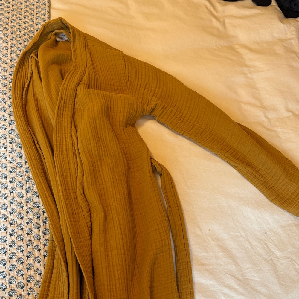 Parachute Home Cloud Cotton Robe in Amber